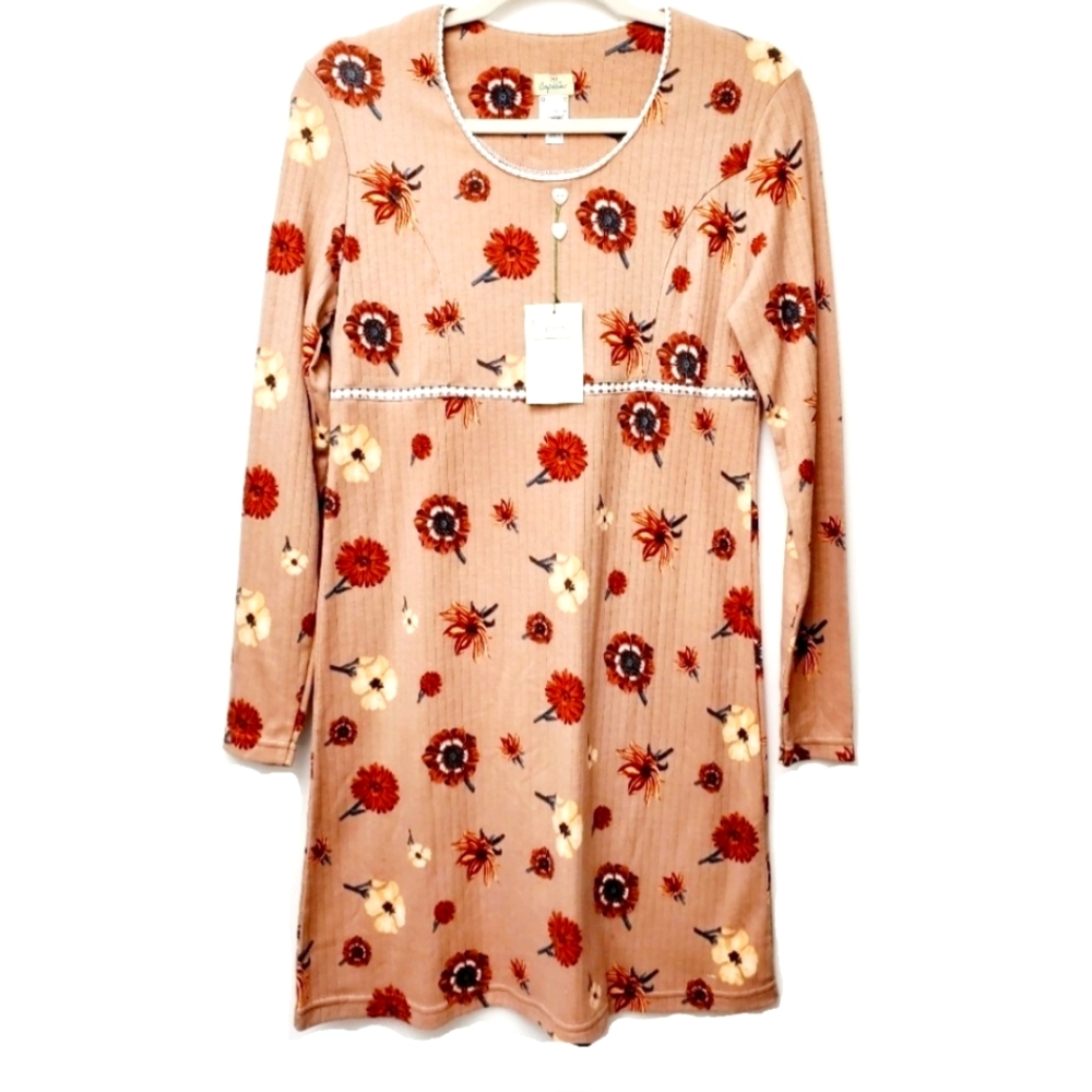 Coup de Coeur Floral 100% Cotton Dress Made in France Size 38 US 6-8 Small/Med